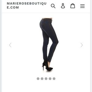 Black-Detail Skinny Jeans